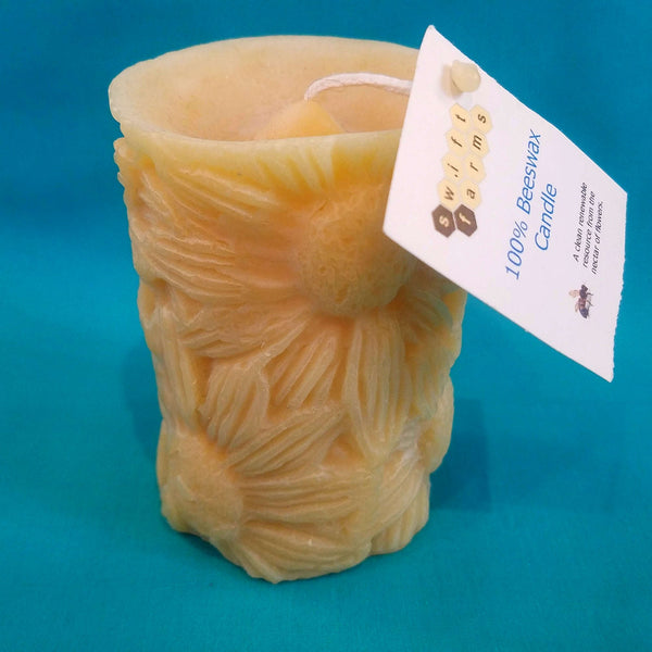 Natural Carved Beeswax Candles