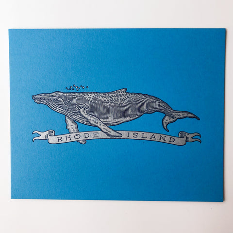 RI Whale Print